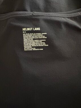 Helmut Lang Black Top with White Printed Logo